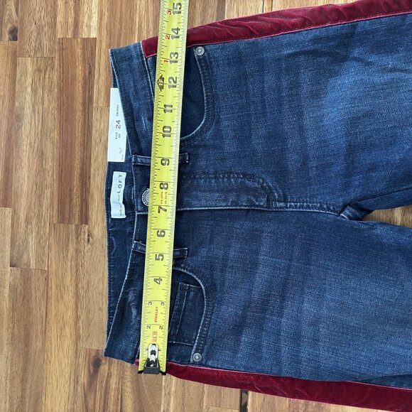 LOFT Made & Loved Skinny Jeans Red Velvet Women Sz 24/00 Office Holiday Preppy - Picture 15 of 16
